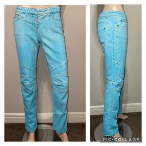 Balmain Light Blue Straight Leg Jeans
